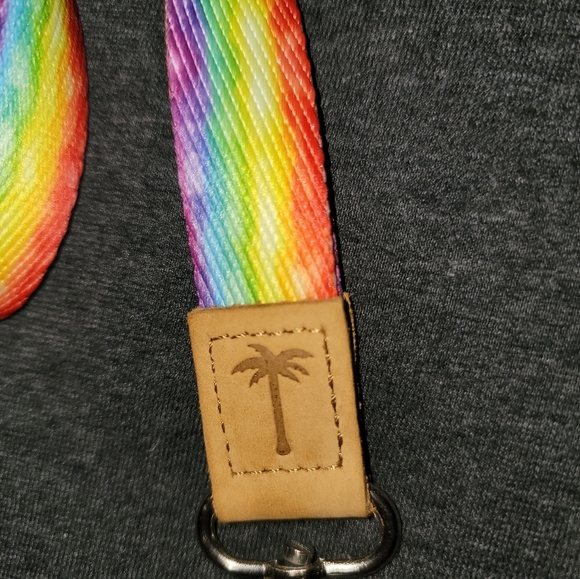 Rainbow Striped Lanyard With Card Holder - 19" - Picture 5 of 8